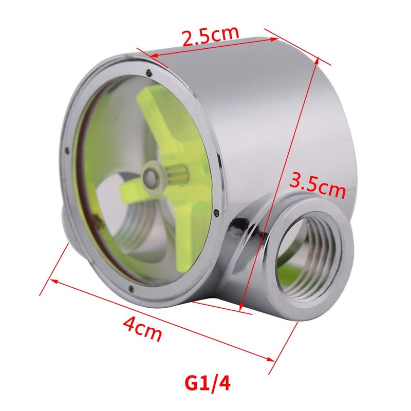 Hilitand Water Indicator,Tungsten Alloy G1/4" Standard Female to Female Thread Computer Water Cooling Indicator - Image 2